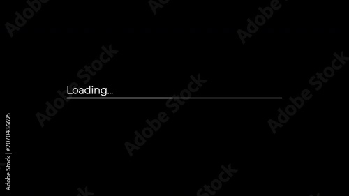 Minimal UI Loading Bar Animation Transparent Background