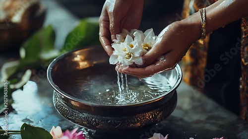 Songkran Festival, Thai New Year celebration with joyful water splashing