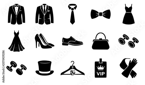 Konstfotografi Formal wear and accessories icons