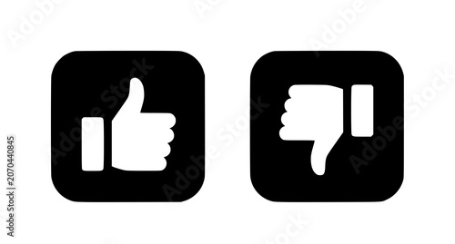 Photos Thumbs up and thumbs down icons approval and disapproval symbols