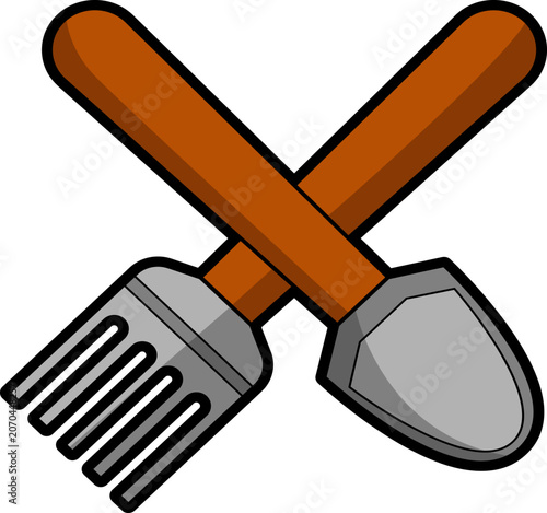 Gardening tools and plants collection. Garden equipment
