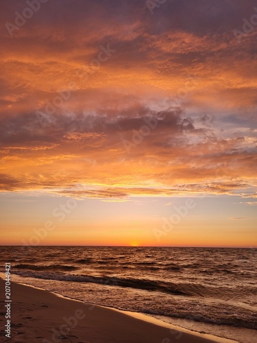 sunset on the beach