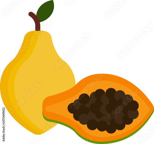 fruits icons in line design
