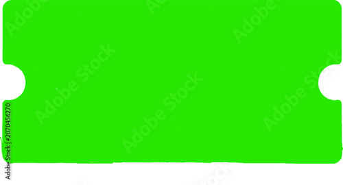  Blank Green Ticket Coupon Template - Voucher Design Element for Marketing
