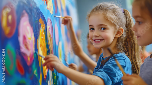 Happy child learning and growing, pure and heartwarming moment