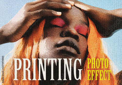 Paper Printing Photo Effect