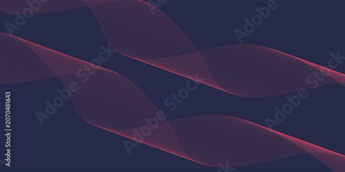 Fotografía Thin line wavy background