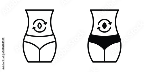 Vászonkép Detox icon outline drawing and clipart version