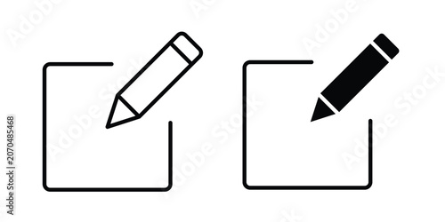 Fotografie modify icon outline drawing and clipart version