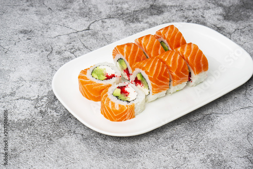 sushi with salmon