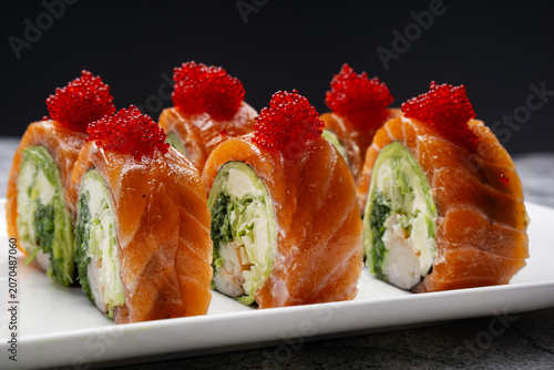 sushi on a plate
