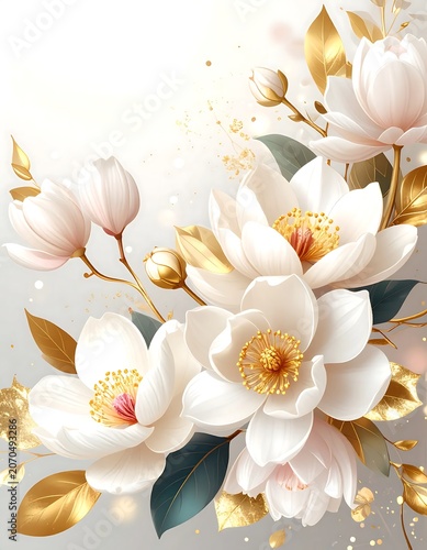 Close-up of fresh white and pink roses bouquet.