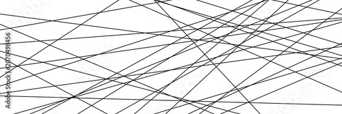 Tableau sur toile Chaotic arrangement of straight geometric lines