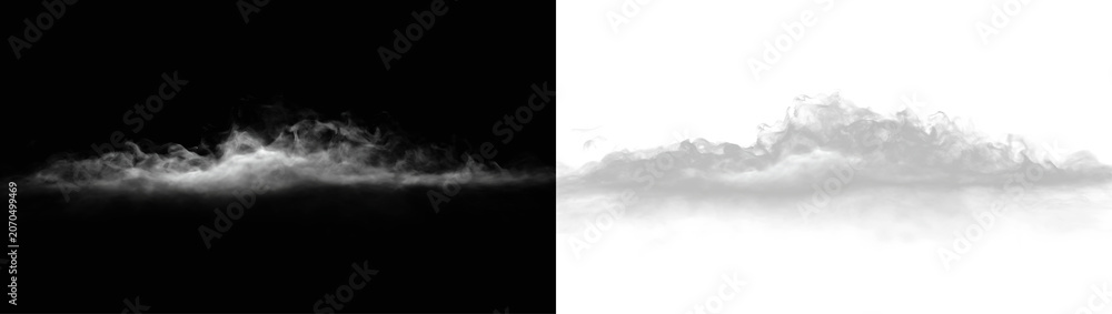 Obraz premium Smoke overlay realistic white smoke cloud transparent isolated fog mist haze texture floating vapor effect