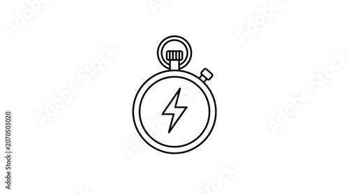 Fast Stopwatch Line Icon