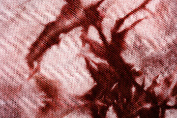 Close view of tie dye fabric texture