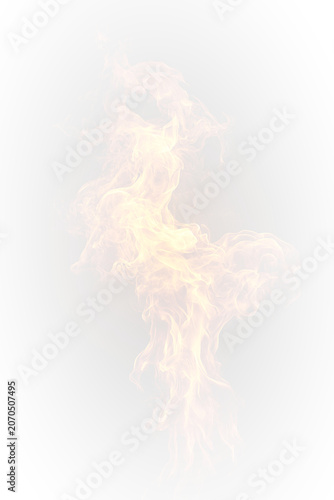 Isolated Flame Fire Element With Transparent Background