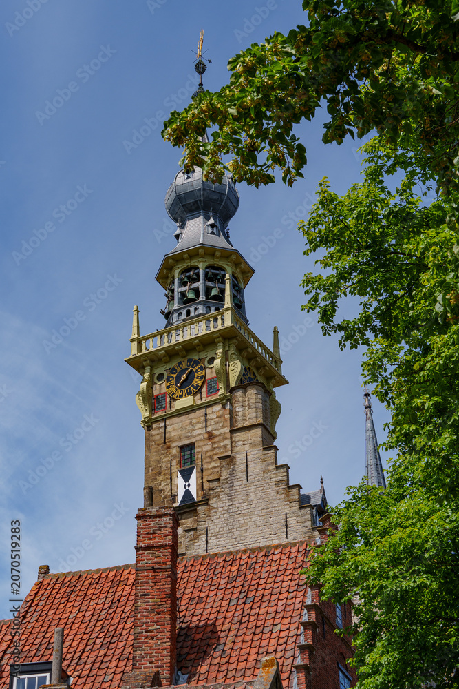 Fototapeta premium Sommer in Veere in den Niederlanden