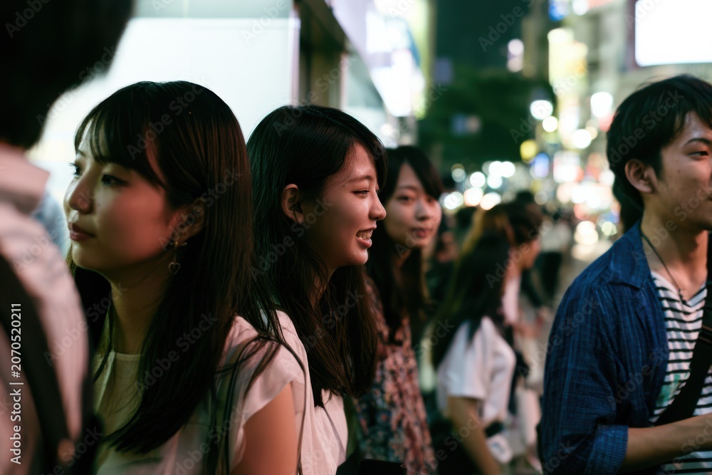 Obraz premium Modern Japanese Youth Exploring Romantic Relationships