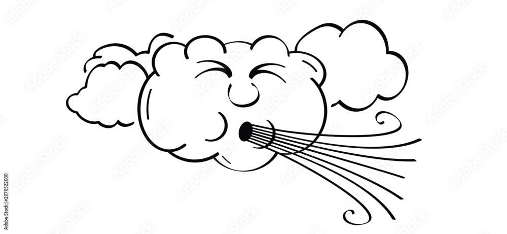 Εκτύπωση καμβά Cloud with rain