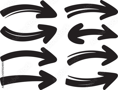 Bold Hand Drawn Marker Arrow Set