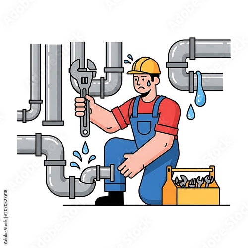 Professional engineer inspecting industrial equipment blueprint.