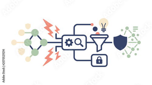 Automated Cyber Threat Filtration and Network Intrusion Detection Intelligence Infrastructure Concept