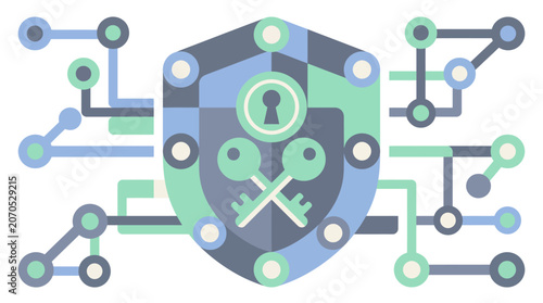 Distributed Public Key Infrastructure and Cryptographic Key Exchange Security Concept