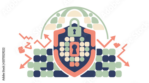 Blockchain Encryption Security Governance and Distributed Ledger Protection Infrastructure Concept