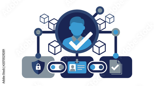 Blockchain Identity Management and Decentralized Sovereign Credential Verification Infrastructure Concept