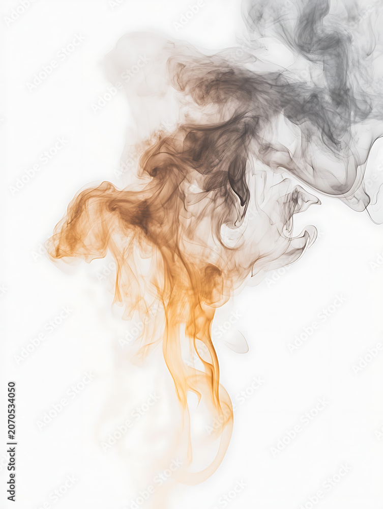 Fototapeta premium Flying sparks, glowing embers, fire particles