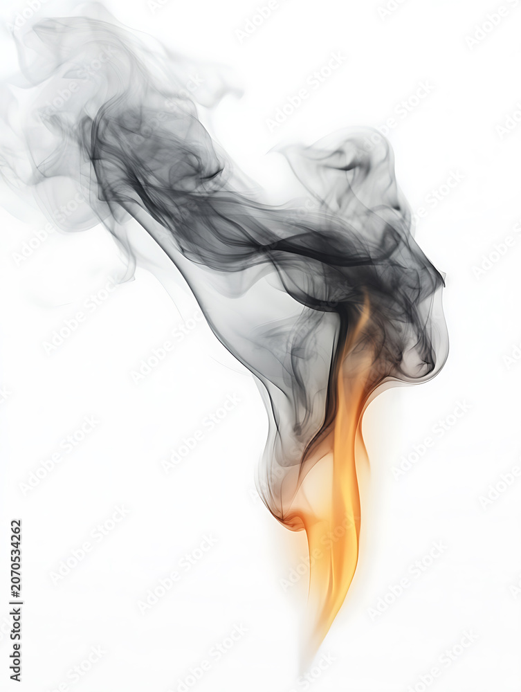 Fototapeta premium Flying sparks, glowing embers, fire particles