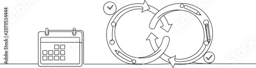 Canvastavla Agile workflow cycle with calendar, planning and checklist icons
