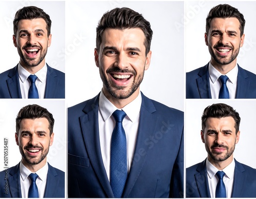 Businessman Facial Collage.
