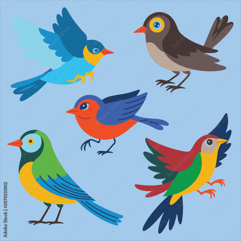 Fototapeta premium Red Cardinal Bird Flying Vector Illustration, Red Cardinal With Spread Wings Vector Desig.