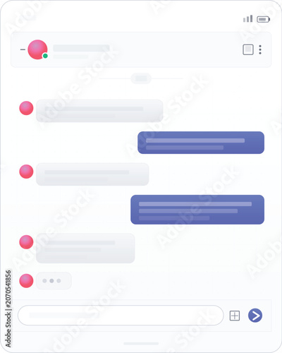 Mobile Chat Application Interface Template