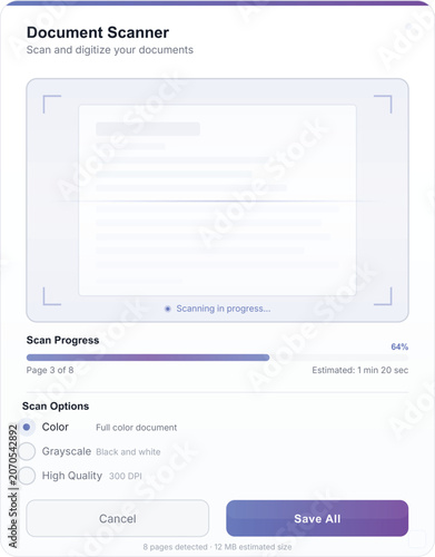 Document Scanner Application Interface