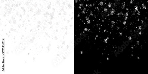 Quadro su tela Winter snowflake effect with sparkling particles frosty texture and elegant atmo
