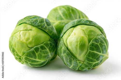 Brussels Sprouts Isolated on White Background