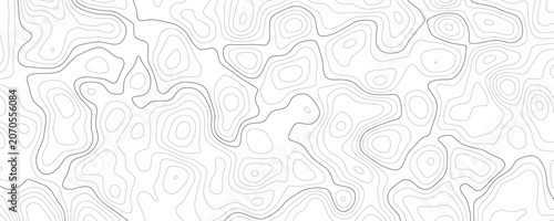 Topographic map contour lines, abstract grey elevation lines on a white background, cartographic pattern