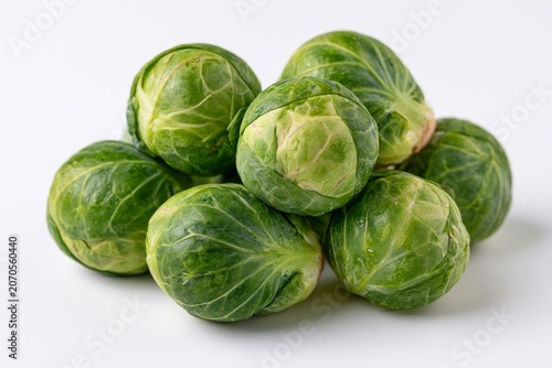 Brussels Sprouts Isolated on White Background
