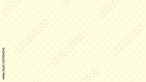Tableau sur toile 手描きの黄色と水色の水玉模様のパターン - かわいいドットテクスチャの横長背景素材 - 16:9