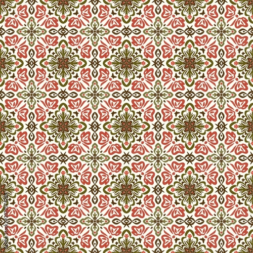 Beautiful vintage fabric seamless pattern 20