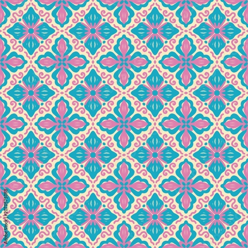 Beautiful vintage fabric seamless pattern 18