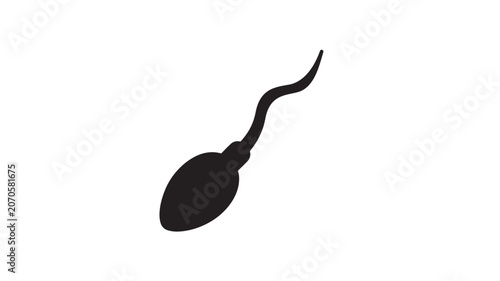 Bild auf Leinwand sperm Icon with Black Silhouette Style, Simple Medical Symbol for Anatomy, Urolo