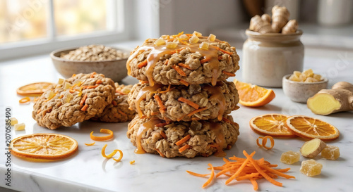 Spiced Carrot Orange Gingerbread Cookies