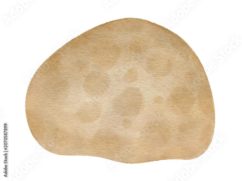 Quadro su tela Watercolor Cute Stone Illustration