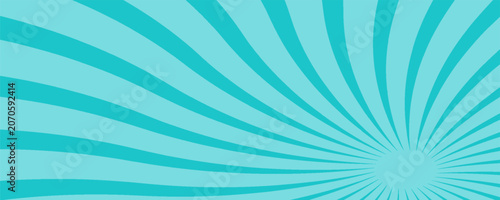 Canvastavla Comic book speed lines, blue sunburst