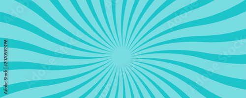Foto Comic book speed lines, blue sunburst