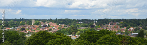 Schilderij op canvas Panoramic View of Woodbridge  Suffolk  from a distance